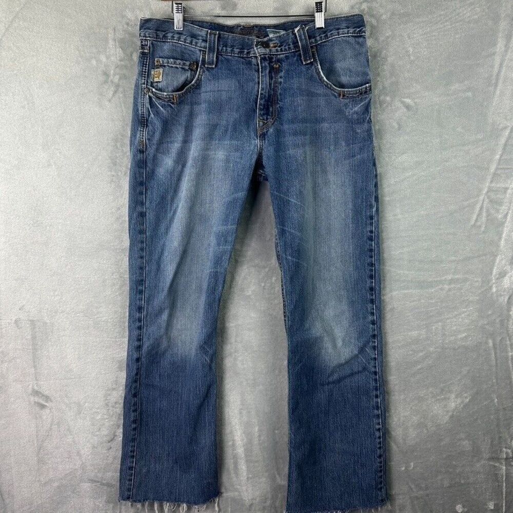 cinch carter jeans mens blue denim size 34x34 (35x30)*